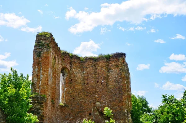 Restos de paredes do castelo antigo — Fotografia de Stock