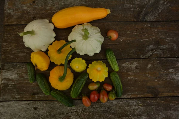 Verdure Diverse Sfondo Bianco Set Estivo Prodotti Vitaminici — Foto Stock