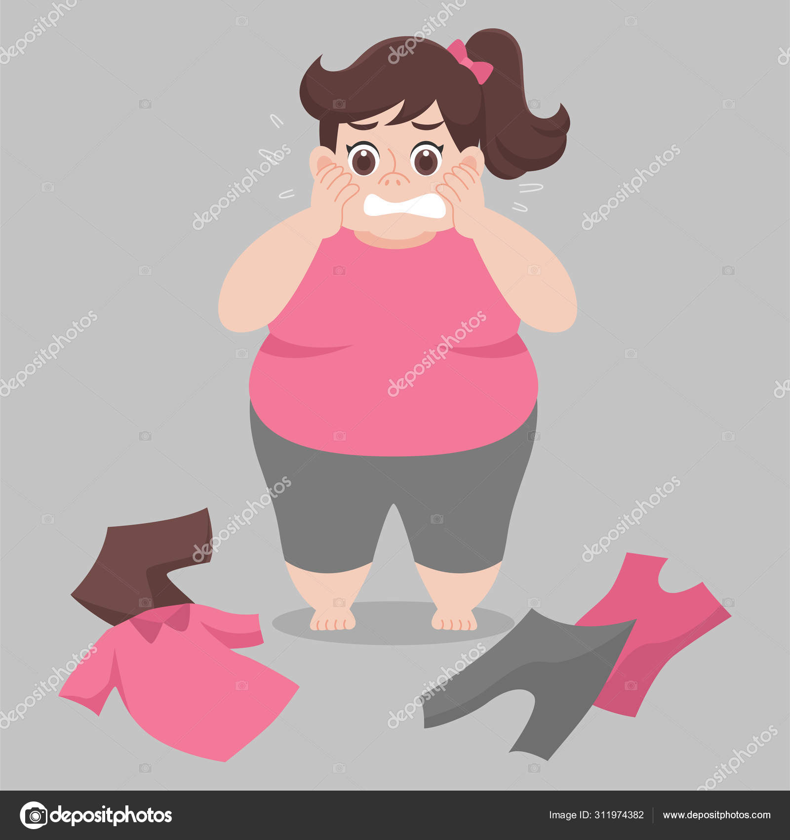 Big Fat Woman Cannot Wearing Her Clothes Because She Too Stock Vector Image by ©PoiNatthaya #311974382 Big Fat Woman Cannot Wearing Her Clothes Because She Too Stock Vector Image by ©PoiNatthaya #311974382