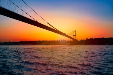 Resmen 15 Temmuz olarak bilinen şehit köprü Boğaziçi Köprüsü boğaz Istanbul, Türkiye'de kapsayan üç asma köprüler biridir.