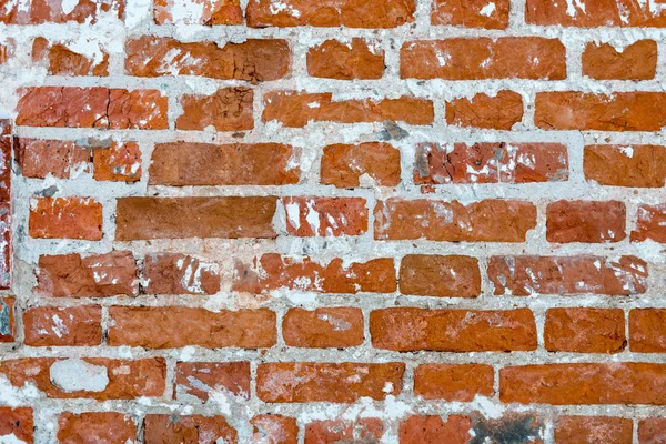 Detaljer av gamla röda tegel vägg bakgrund — Stockfoto