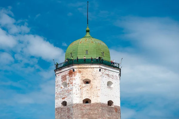 Heiliger olaf turm der burg Wyborg in russland — Stockfoto