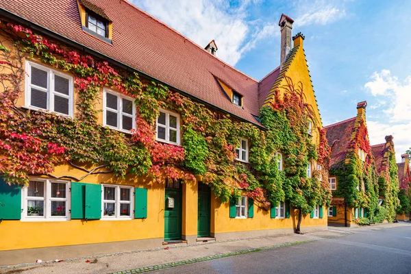 The Fuggerei is the world's oldest social housing complex still in use. It is a walled enclave within the city of Augsburg, Bavaria, Germany