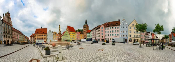 Landsberg Lech Tyskland September 2014 Panorama Över Gamla Stadskärnan Med — Stockfoto