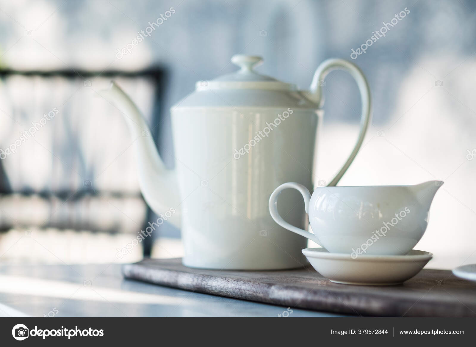White Tea Pot Cup Set Granite Table Stock Photo by ©TaraPatta 379572844