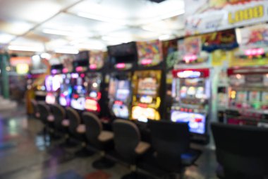 Oyun oyun merkezinin bulanık fotoğrafı