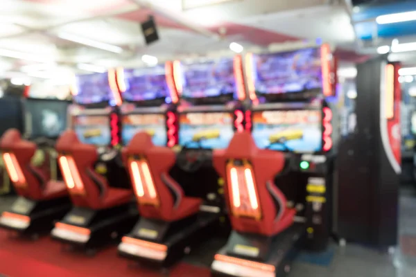 Blurry photograph of game arcade center