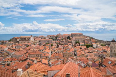 Dubrovnik 'in eski kenti ve Dünya Mirasları tatil beldesi Hırvatistan' da