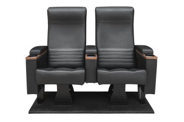 Tiyatro koltukları beyaz arkaplanda kırpma yolu ile izole edildi