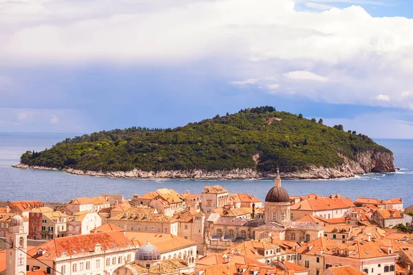 Lokrum Ilha Destino Turístico Perto Cidade Velha Dubrovnik — Fotografia de Stock