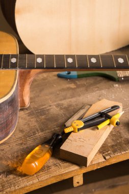 Gitar yapma araçlarından birini pusula