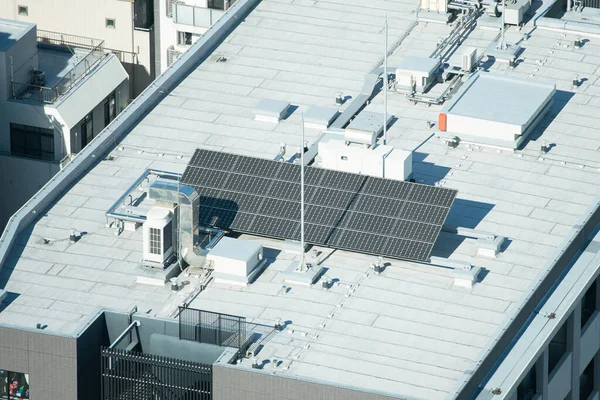 Solar Cells Roof Top Building — Stock Photo, Image