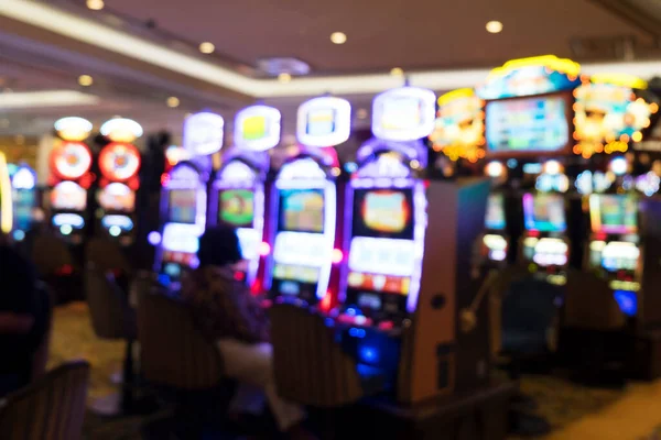 Blurry image of casino slot machine