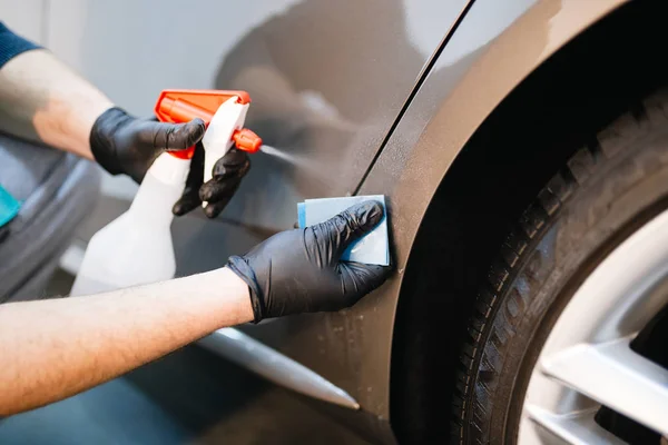 Cleaner Washing Car Car Wash — Stock Photo, Image
