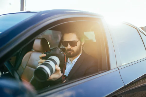 Detective Privado Investigar Caso Secreto — Fotografia de Stock