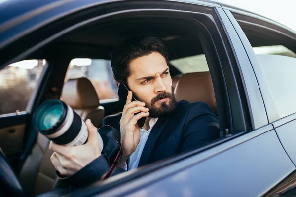 Detective Privado Investigar Caso Secreto — Fotografia de Stock