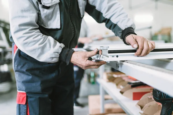 Alüminyum Pvc Pencere Kapı Üretimi Için Fabrika Pvc Kapı Pencereleri — Stok fotoğraf