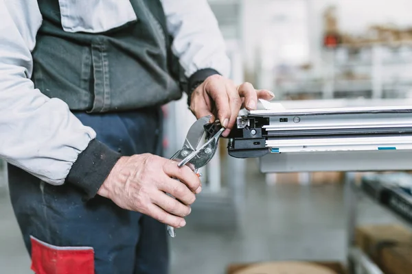 Alüminyum Pvc Pencere Kapı Üretimi Için Fabrika Pvc Kapı Pencereleri — Stok fotoğraf