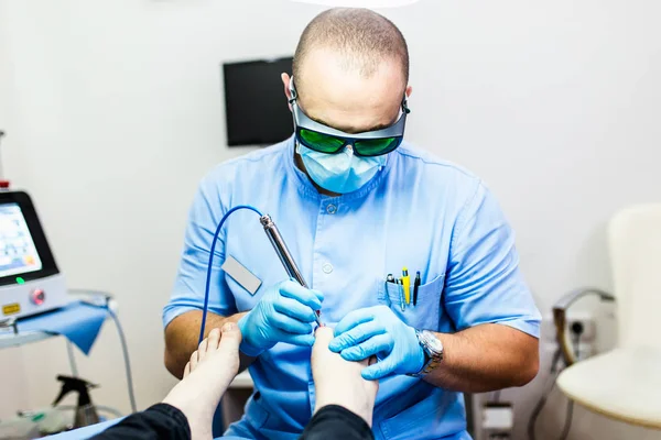 Perawatan Jamur Dengan Laser Kaki Klinik Terapi Kuku Laser — Stok Foto