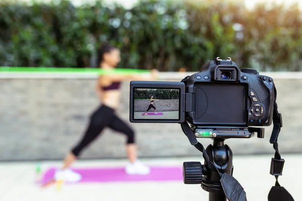 Trabalho Freelance Esporte Fitness Conceito Exercício — Fotografia de Stock