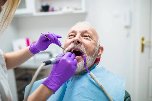 Dentist Cleaning Patient Clinic Stock Photo