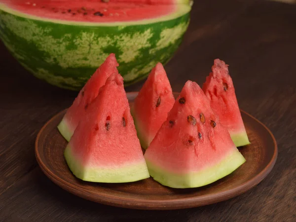 Dessert Form Von Frischer Wassermelone Gesunde Nahrung — Stockfoto