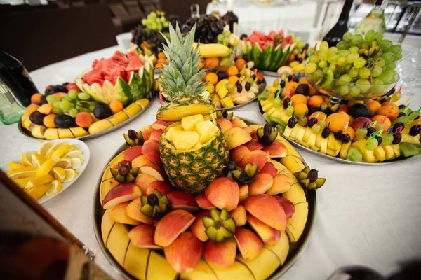 Wedding fruits and cake decoration, it is served at wedding receptions Stock Image