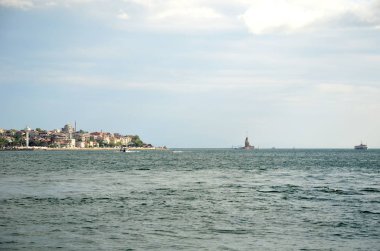 Istanbul, Kız Kulesi ve Boğaz'ın görünümünü 