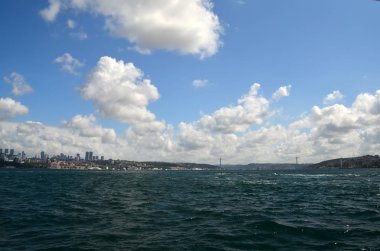 Marmara Denizi, cityscape Istanbul görüntüleyin. Türkiye
