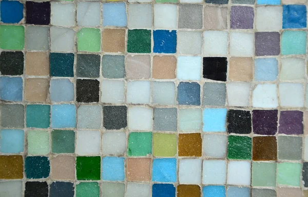 Fondo Viejo Mosaico Colorido Pared Para Espacio Copia Telón Fondo — Foto de Stock