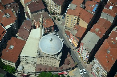 Üst görünümden Safir - Istanbul'daki en büyük gökdelen Cami