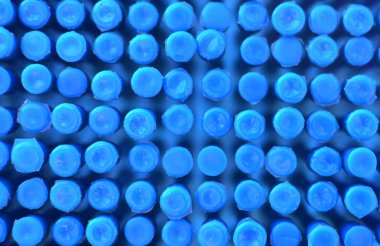 Mavi plastik düğme arka plan / doku. Doku mozaik. Derma kuvvetler. Arka plan