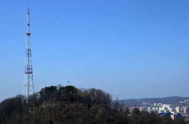 Yükseklik castle hill için göster. Lviv, Ukrayna