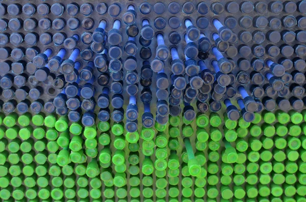 Botones Plástico Verde Azul Fondo Textura Textura Mosaico Patern Colorido —  Fotos de Stock