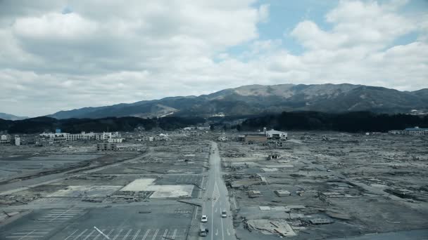 Tsunamin Japan 2011 Fukushima — Stockvideo