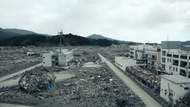 Japonia Tsunami 2011 Fukushima — Wideo stockowe