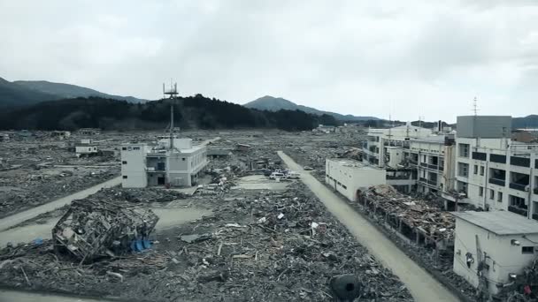 Tsunami Japan 2011 Fukushima — Stockvideo