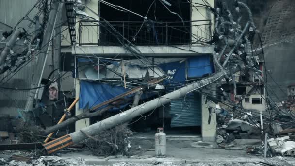 Tsunami Japão 2011 Fukushima — Vídeo de Stock