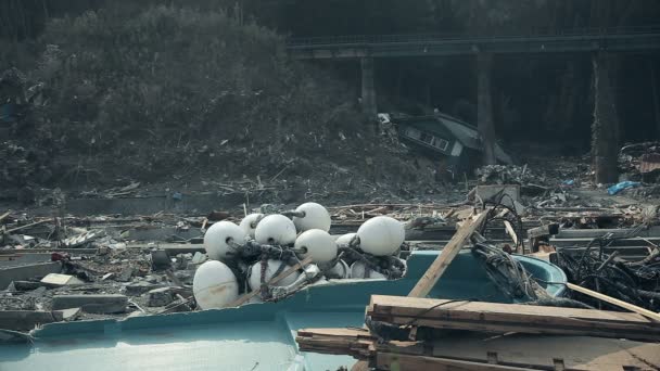 Tsunami Japão 2011 Fukushima — Vídeo de Stock