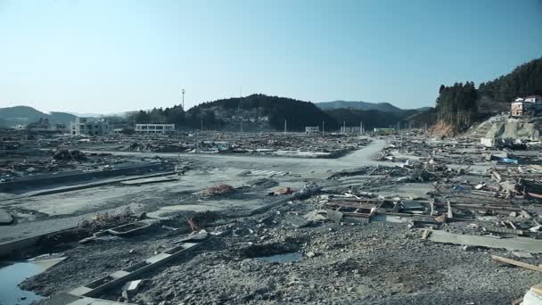Tsunami Japan 2011 Fukushima — Stockvideo