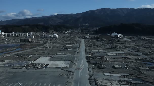 Tsunami Japonya 2011 Fukushima — Stok video