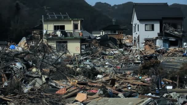 Tsunami Japan 2011 Fukushima — Stockvideo
