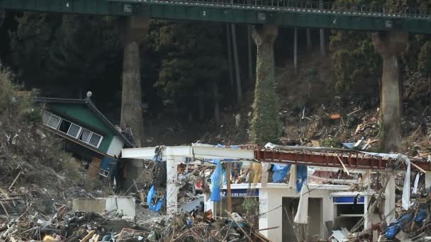 Цунамі Японія 2011 Фукусіма — стокове відео