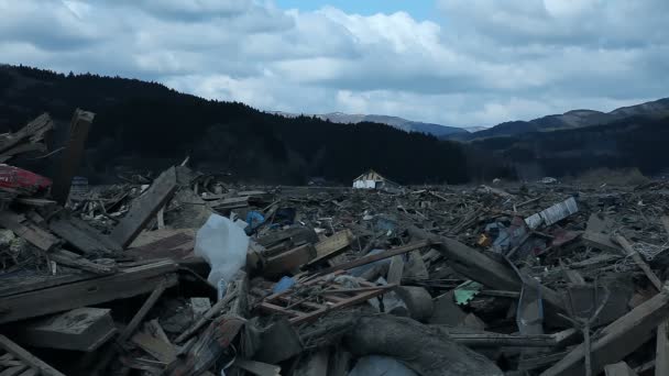 Tsunami Japan 2011 Fukushima — Stockvideo