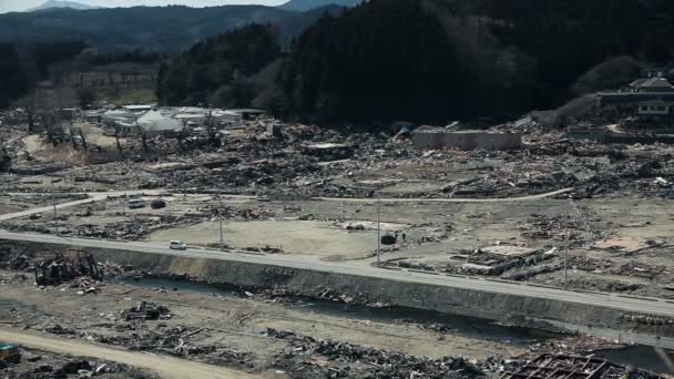 Tsunami Japão 2011 Fukushima — Vídeo de Stock