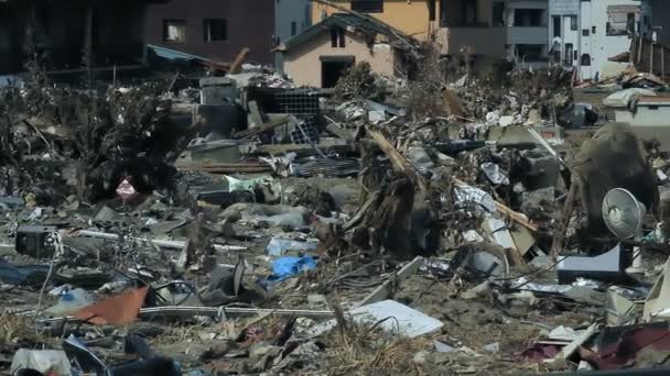 Tsunami Japan 2011 Fukushima — Stockvideo