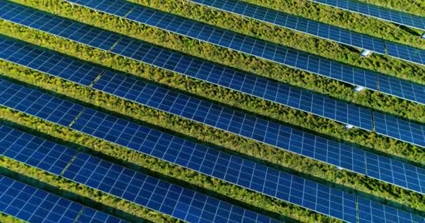 Solar Panels Aerial View — Stock Video