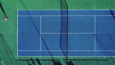 Tenis oyuncu havadan görünümü