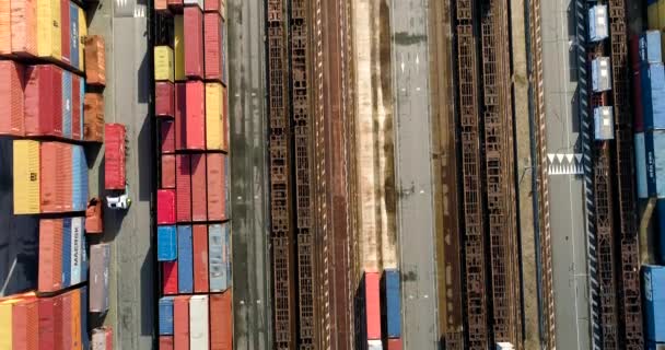 Container Aus Der Luft — Stockvideo