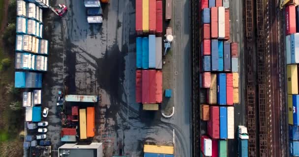 Container Aerial View — Stock Video